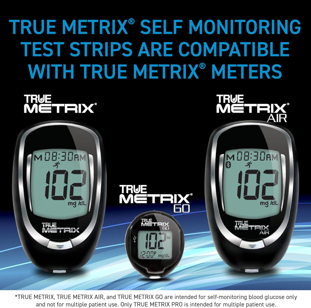 TRUE METRIX Self Monitoring Blood Glucose Test Strips, 250 Count (5 x 50) | Blood Glucose Test Strips Compatible with TRUE METRIX Self Monitoring Blood Glucose Meters, Value Pack (5, 50-Count Boxes)