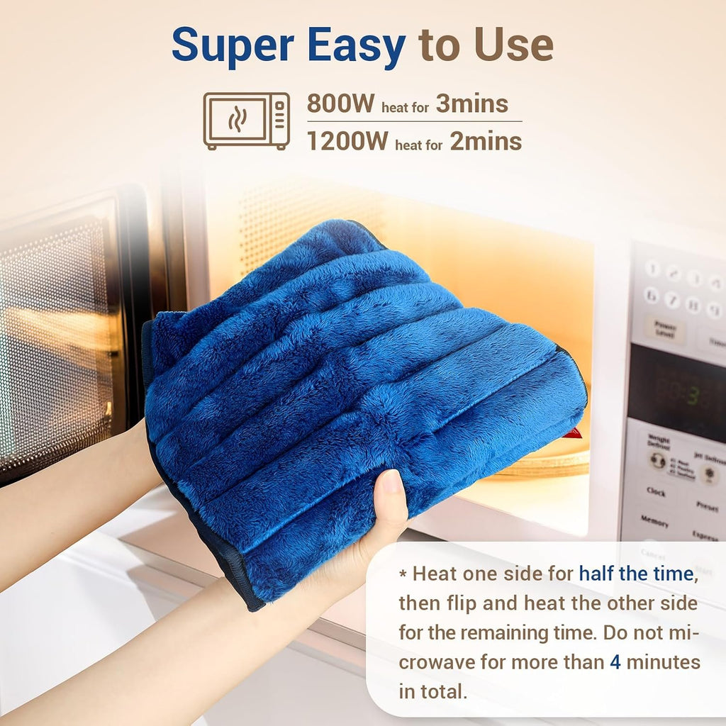 Comfytemp Microwavable Moist Heating Pad for Back and Waist Pain Relief | FSA Eligible HSA Warm Compress for Sciatica, Lower Back, Period Cramps, Hot Therapy for Women, Men, Home Office, Comfort Gift