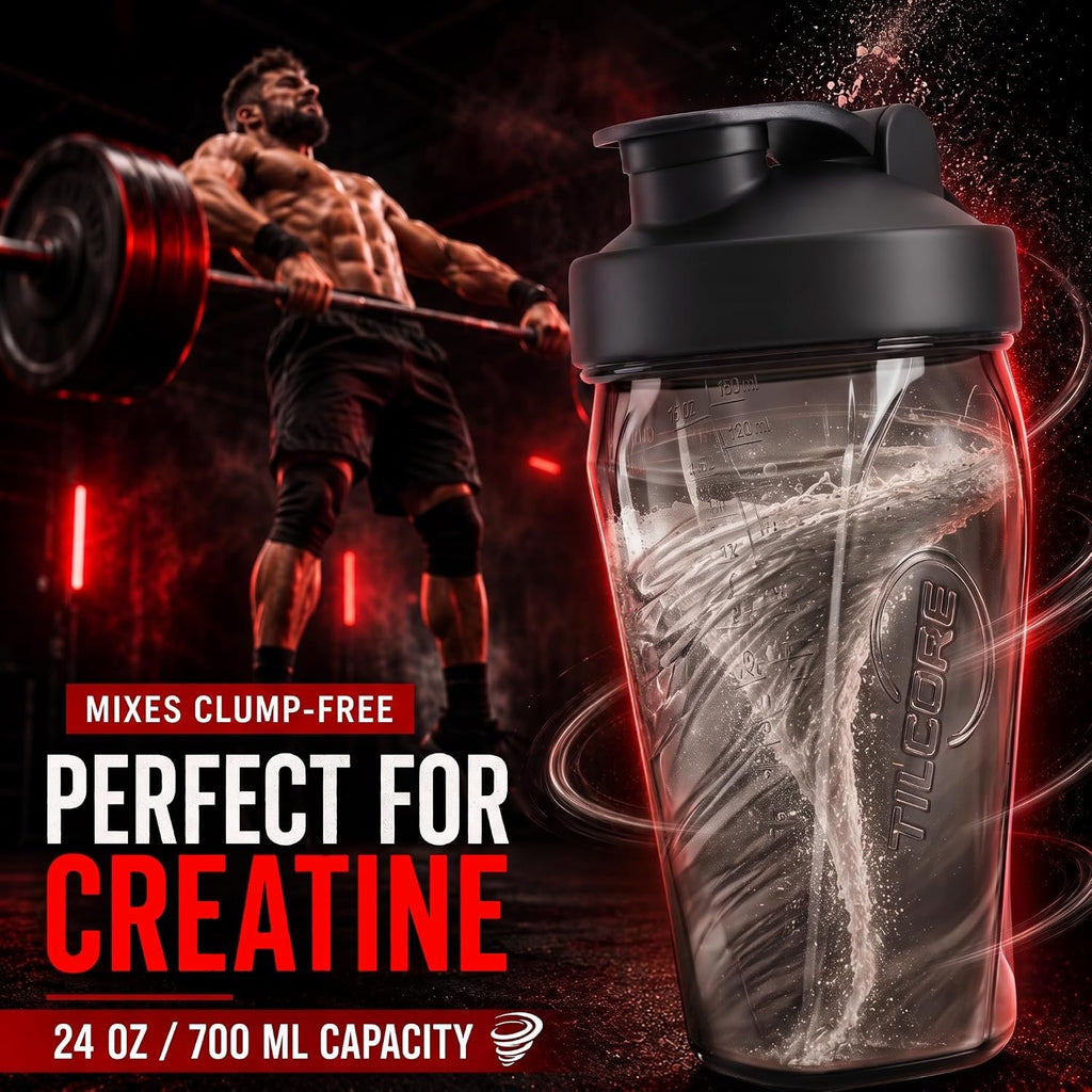 Vortex Protein Shaker Bottle 24 oz/700ml - Premium BPA-Free Pre-Workout Shaker Cup for Protein Shakes & Smoothies, Leak-Proof & Durable Bottle-Shakers for Active Lifestyles