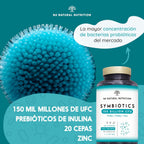 Probiotics 150 Billion CFU and 20 Strains. Maximum Concentration of Intestinal Probiotics and Prebiotics and Zinc. Shock Therapy 76 Days. Irritable Colon and Gases. Vegan. CE. N2 Natural Nutrition