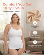 SHAPERMINT Scoop Neck Cami - Compression Camisole for Women - Shapewear for Women