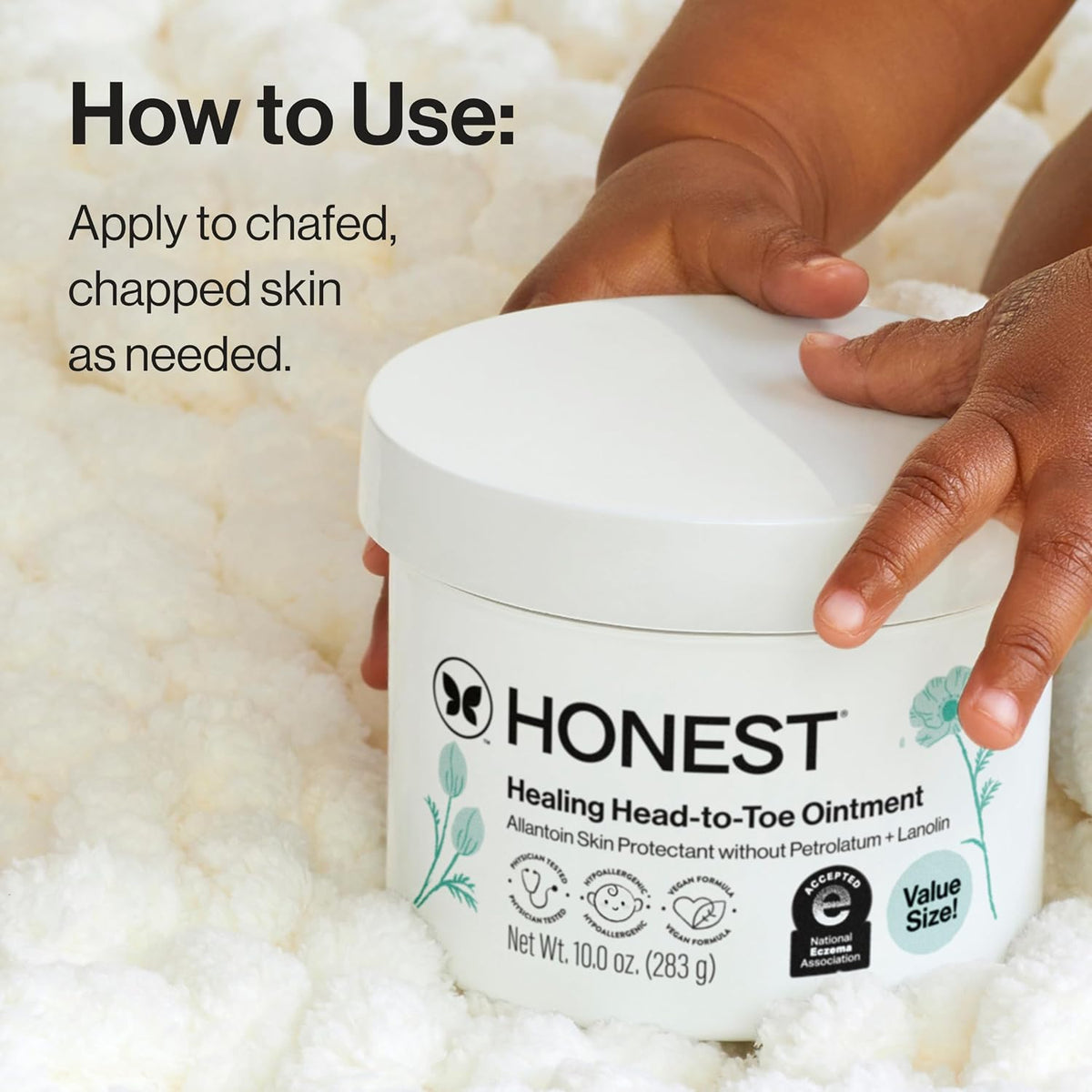 The Honest Company Head-to-Toe Healing Ointment, Fragrance-Free, 10 oz
