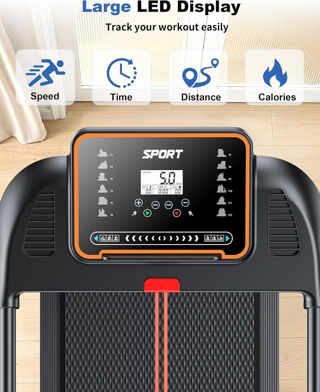 Treadmills for Home Walking Pad - Foldable Treadmill Under Desk with Handle Bar 0.6-6.2 MPH Portable Folding Pads Compact Running Machine Quiet Lightweight | Under Desk, 0.6-6.2 MPH, Portable Folding, Compact Running Machine, Quiet Lightweight