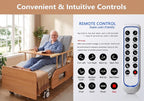 Extra Wide Full Electric Adjustable Hospital Beds for Home Nursinghome Use | Ultra Wide Medical Bed with Mattress , Built in Toilet, Adjustable Height & lateral tilting for Elderly Seniors Disabled