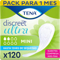 TENA Discreet Mini Ultra 6 x 20 - Our thinnest pads offer discreet and safe protection for minor urine leaks - 120 Individual Sachets - Monthly Pack. Ultra Thin.