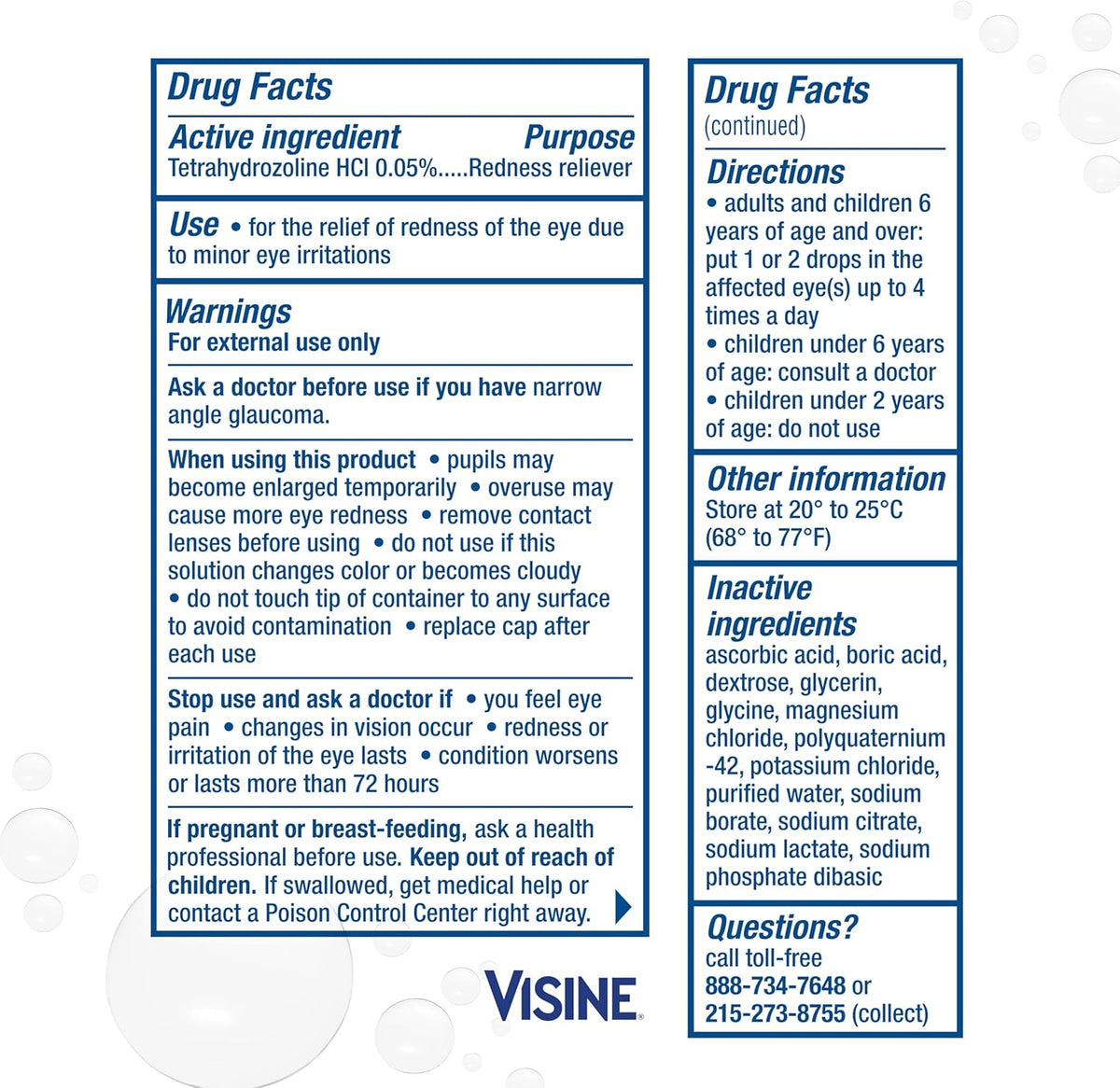 Visine Red Eye Comfort Redness Relief Eye Drops, 0.5 fl. oz | Works Fast, Immediate & Essential Relief, Refreshing Feel, For Minor Irritations & Computer Use