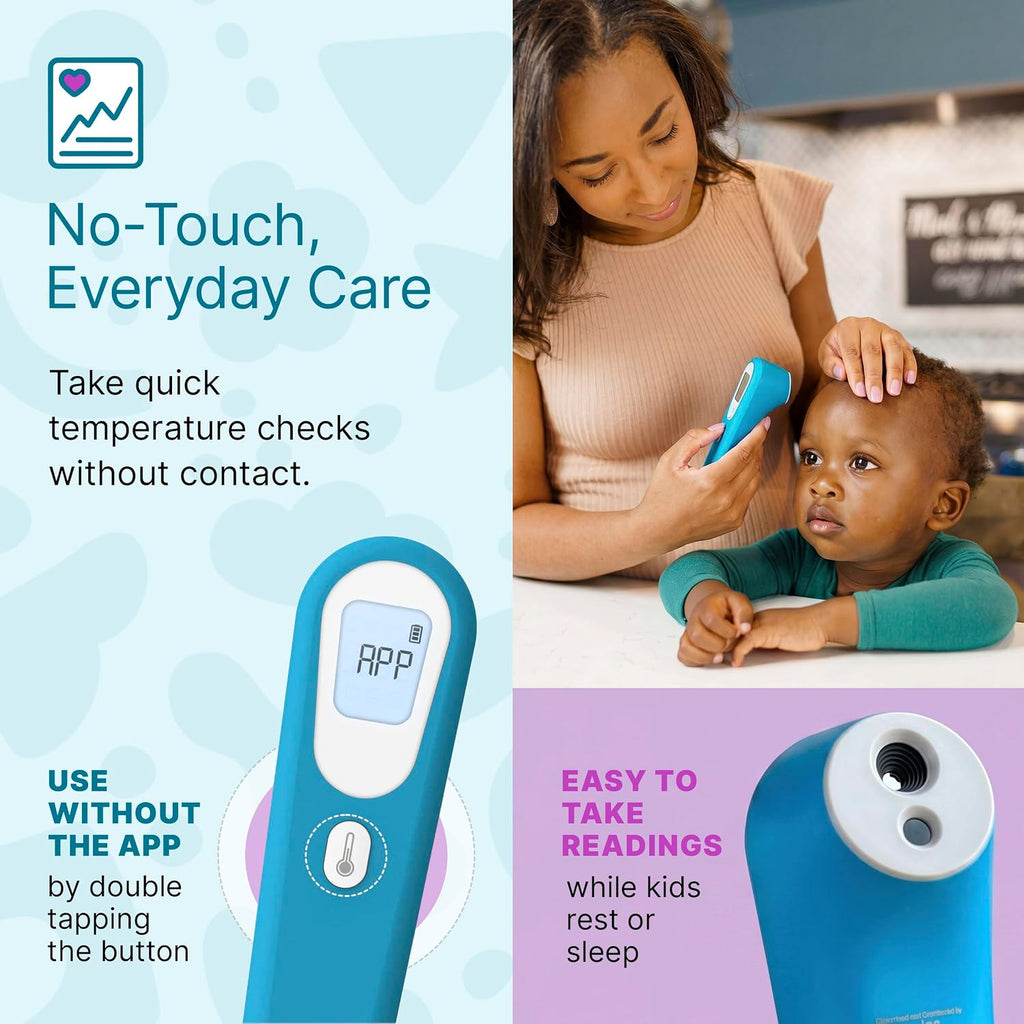 Kinsa QuickScan Smart No-Touch Digital Forehead Thermometer for Fever