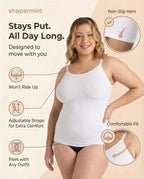SHAPERMINT Scoop Neck Cami - Compression Camisole for Women - Shapewear for Women
