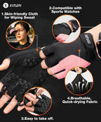 SIMARI Gel Pad Cycling Gloves with Shock-Absorbing/Grip/Breathable, Workout Bike Gloves for Men Women Biking, Mountain Biking, Fitness, Gym Exercise, Weight Lifting Training, Yoga, Pilates