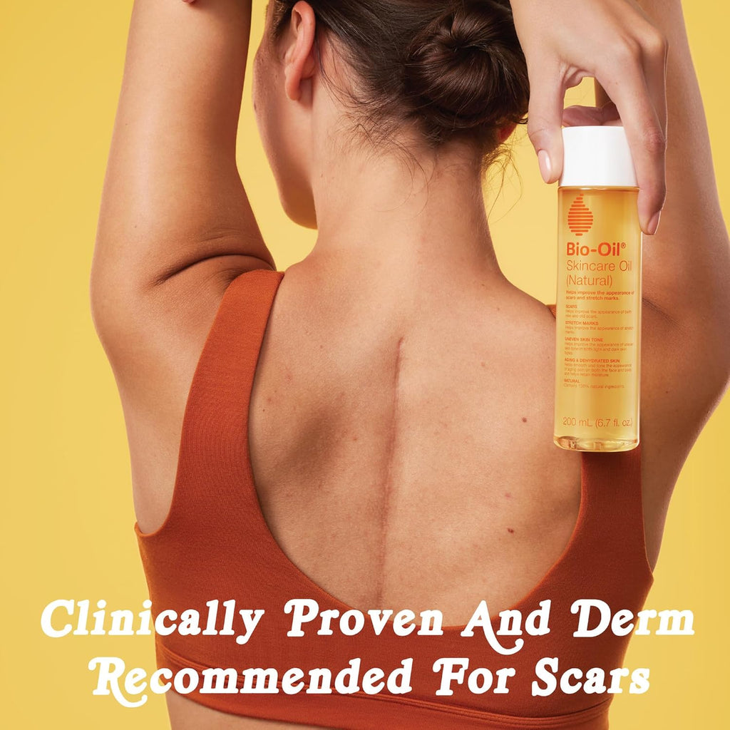 Bio-Oil Fragrance-Free Body Oil Serum for Scars & Stretch Marks, 4.2 fl oz | Dry Skin Moisturizer, Rosehip & Chamomile Oils, Scar Treatment, Stretch Mark Oil, Sensitive Skin Safe, Face and Body