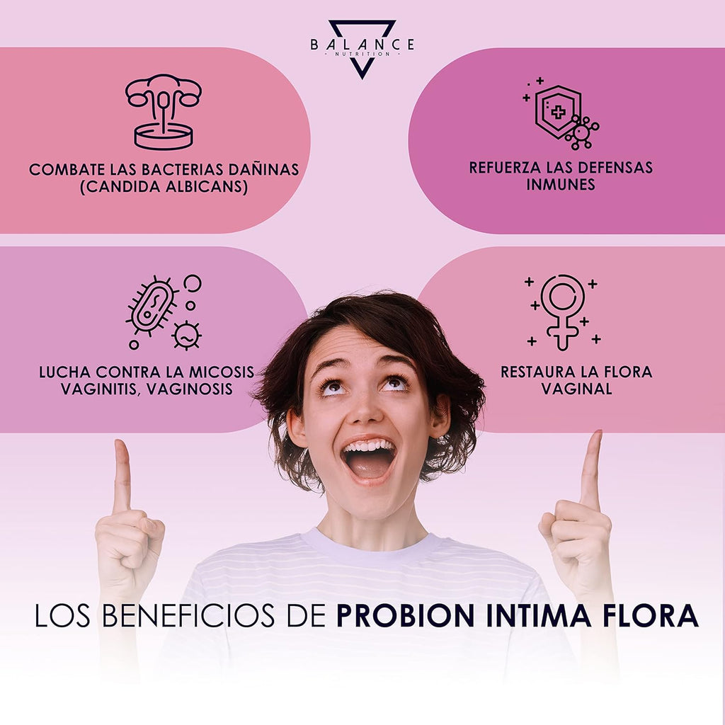 PROBION | Women's Probiotics | Equlibrio Flora Intima | Food Supplement with Probiotics and Combined Prebiotics | Promotes a Healthy Vaginal Bacterial Flora | 30 Tablets