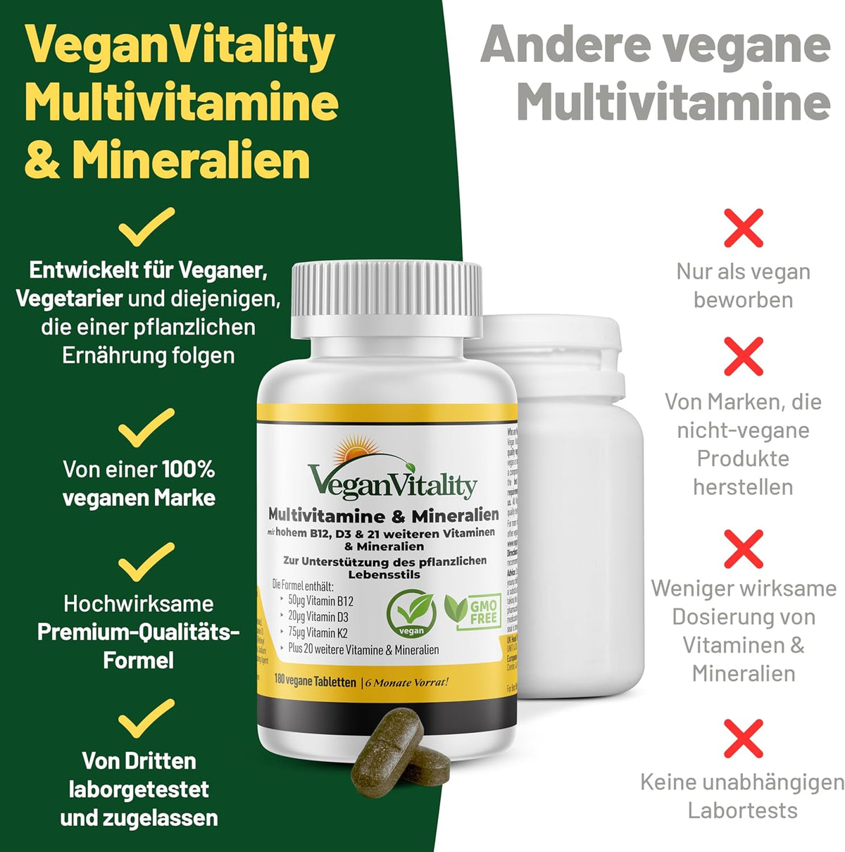 Vegane Dietary Supplements