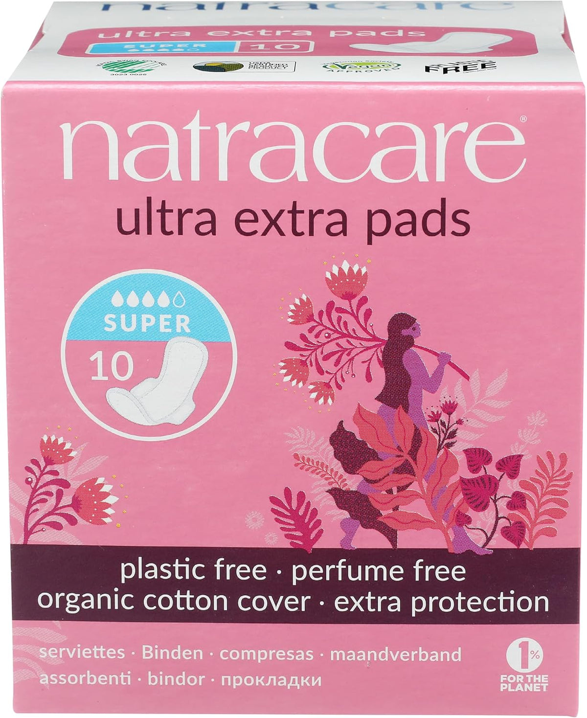 Sanitary Pads Organic 10 pieces 0.47cm