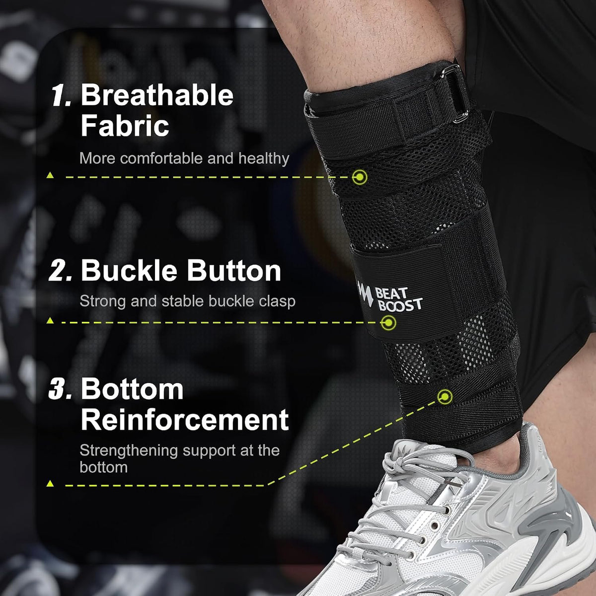 Ankle Wrist Weights 5lb/10lb/15lb/20lb/25lb/30lb Adjustable Leg Arm Weights for Men Walking Pilates Exercise Workout Gym Aerobics