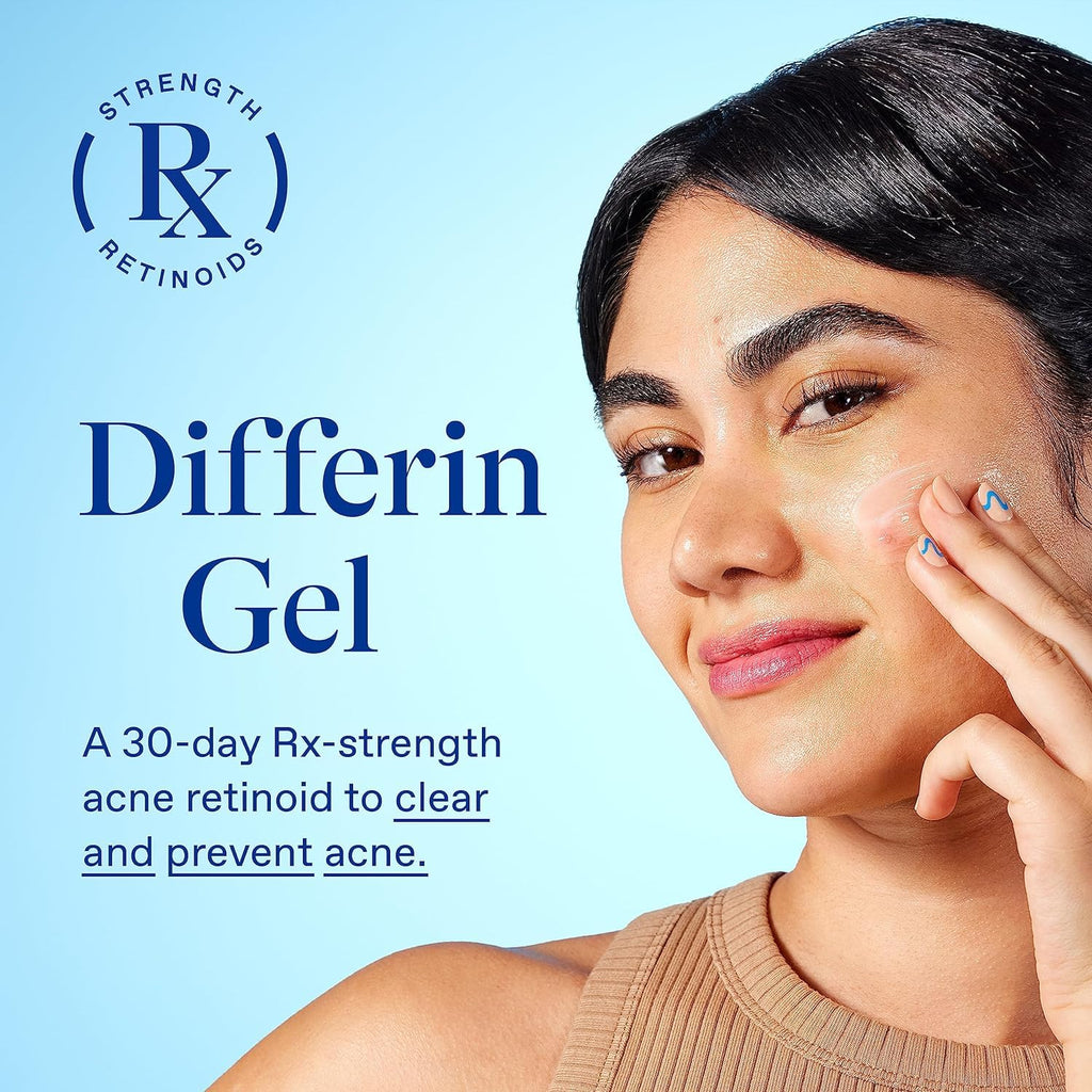 Differin Acne Kit, Adapalene Gel 0.1% + Benzoyl Peroxide Body Wash | Complete Acne Prone Skin Care Routine, Retinoid Gel Treatment, 5% Benzoyl Peroxide Face and Body Wash, Pimple-Fighting Bundle