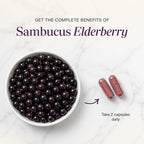 Elderberry Vitamin C and Zinc Capsules with D3 and Quercetin, 120 Count | 6-in-1 Immune Support Supplements For Adults, Sambucus Extract Zink Ginger USA Made in NSF GMP Certified Facility By Sandhu's