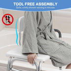 TABEKE Tub Transfer Bench & Shower Chair for Bathtub, Elderly & Disabled