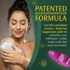 Exfoliating Bar Soap for Men & Women, Crystal Peel Luxury Microdermabrasion Hydrating & Exfoliating Body Soap Bar, Solid Magnesium Mineral Scrub for Buffing Away Dirt & Oil Smooths Skin Lemongrass 4oz