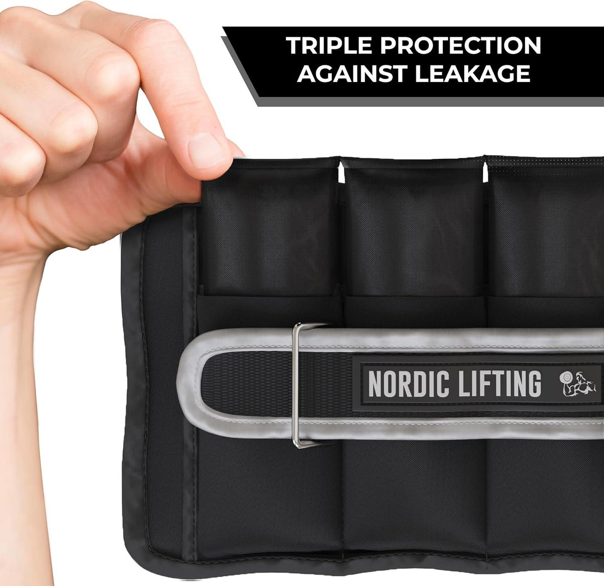 Adjustable 5lb Ankle Weights (1 Pair) for Women & Men - Nordic Lifting