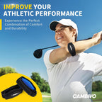 CAMBIVO 2 Pack Tennis Elbow Brace Strap for Tendonitis, Black | EVA Compression Pad, Adjustable Strap with Premium Velcro, for Men and Women, Golfer's Elbow, Counterforce Brace, Breathable