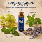 Head Calm Essential Oil Roll-On 10 ml for Migraine & Headache Relief | Soothing Essential Oil Roller Ball Blended with Pure & Natural Essential Oils - Nexon Botanics