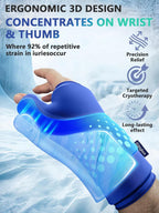 Wrist &Thumb Ice Pack Wrap-Thickened Gel for Long-Lasting Cold Compression | Stays Cold Longer-Hand Ice Pack & Ice Glove for Arthritis,Carpal Tunnel Relief & Tendonitis-Fits left and right