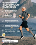 DANISH ENDURANCE Compression Socks for Women and Men, Sport, Running, Recovery, 1 or 2 Pack