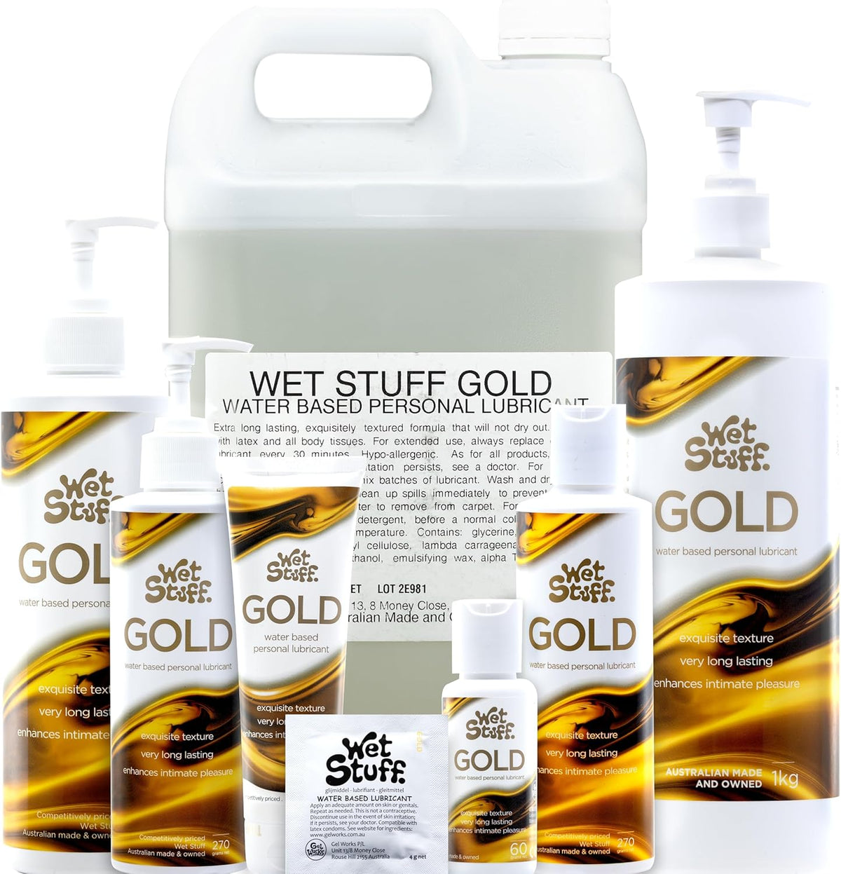 Wet Stuff Gold Water-Based Lubricant 270g