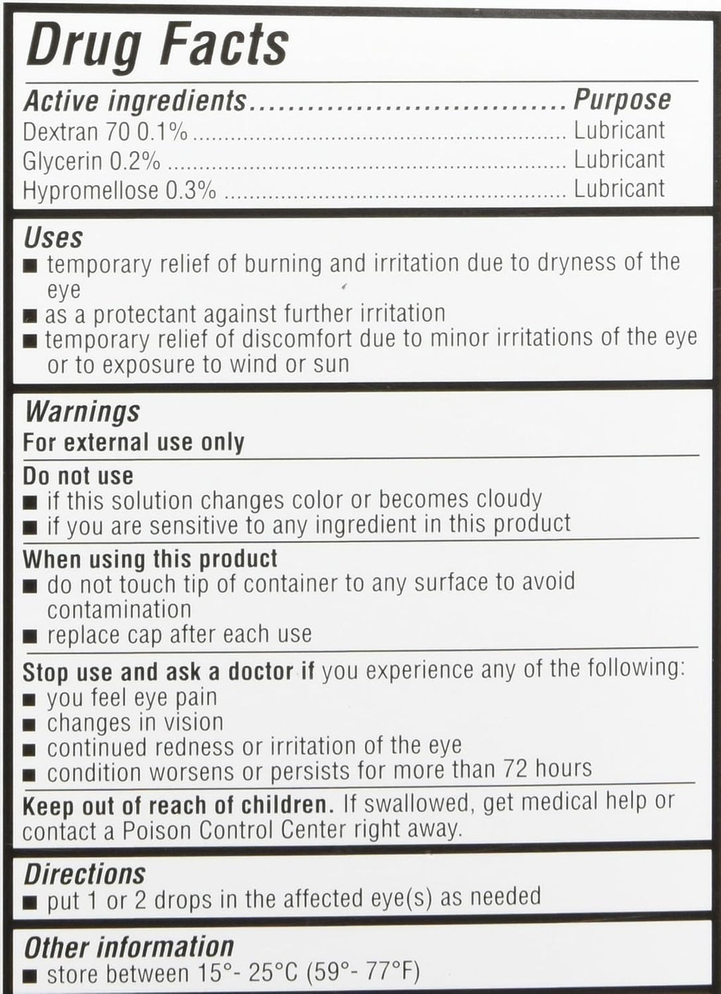 GenTeal Tears Moderate Lubricant Dry Eye Drops, 15 mL, Twin Pack