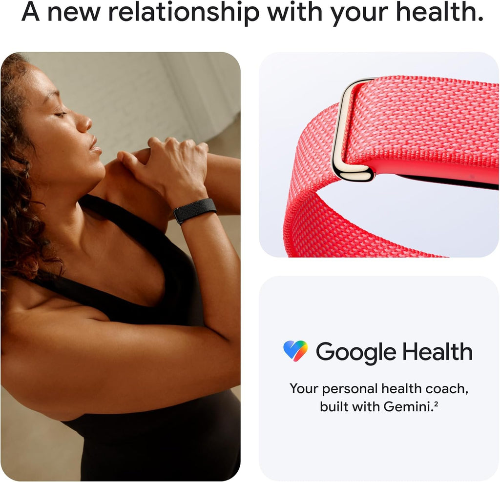 Google Fitbit Air Performance Loop Band - One Size - Obsidian | Only compatible with Fitbit Air, microadjustable, polyester, nylon, and elastane yarn band, workout-friendly