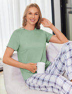 Deyeek Chemo Shirts for Port Access Women with 2 Hidden Side Zippers Post Surgery Short Sleeve Tear Away Adaptive Top Tees