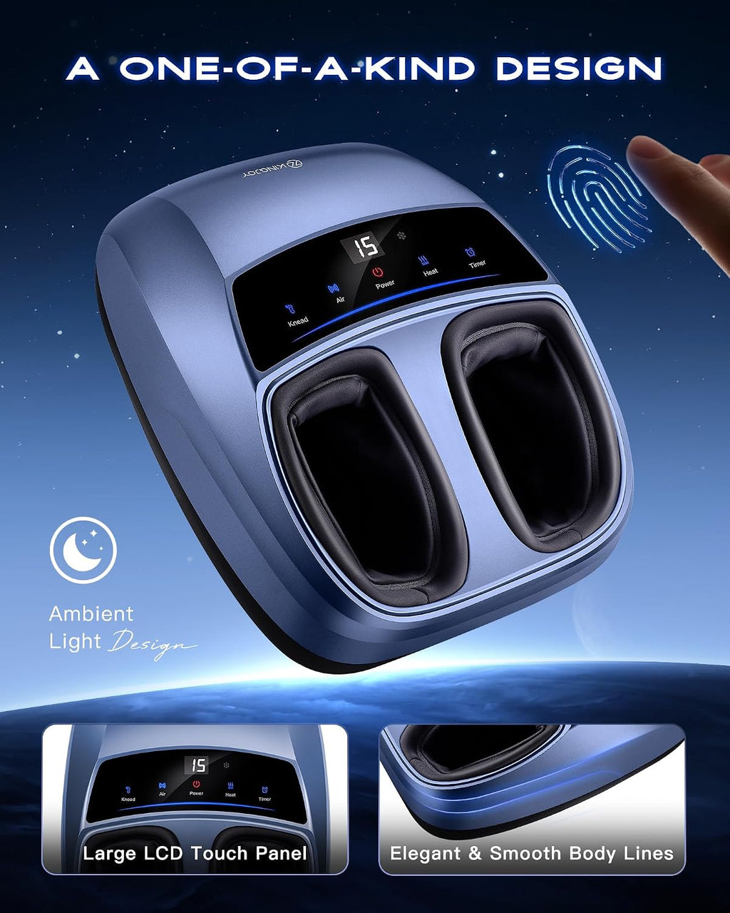 Foot Massager with Heat for Neuropathy and Plantar Fasciitis Relief | Deep Kneading FSA Eligible HSA Shiatsu feet massager, Multi-Level Modes, Remote Control, Self Care Gift for Mom Dad,Size 14