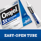 Orajel 3X Mouth Sores Medicated Pain Relief Gel, Extra Strength, 0.42 Oz | Immediate Pain Relief, Long-Lasting, Protects Mouth Sores from Irritation, #1 Oral Pain Relief Brand