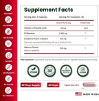 ForestLeaf D Mannose 1000mg - D-Mannose Dietary Supplements Organic 60 capsules