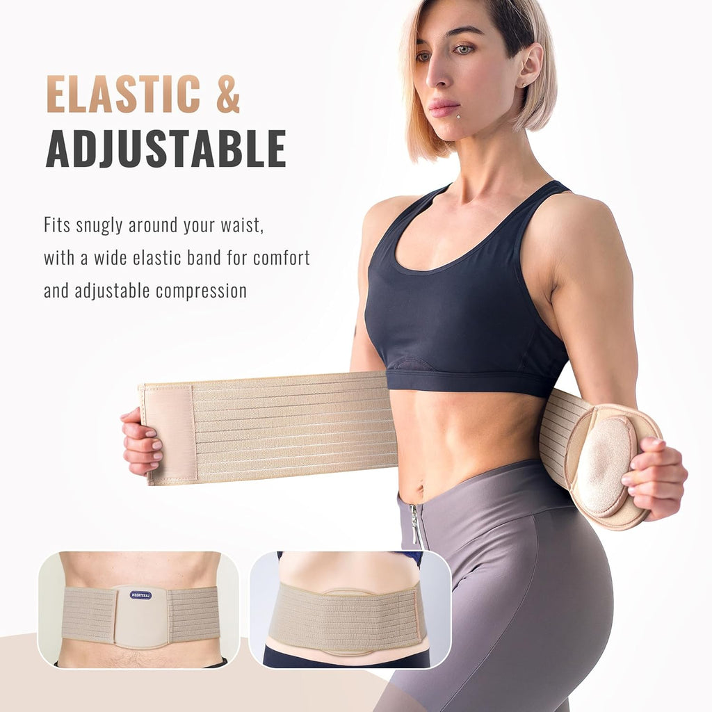 Navel Hernia | Male and Female Abdominal Hernia | Belly Button Type Hernia Tier, with a Hernia Compression Pad | Abdominal Gastric Post-Surgery Support Band