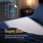 Chucks® Premium Disposable Underpads 30”x36” Ultra Thick Super Absorbent Chux Incontinence Bed Pads Disposable Adult with Adhesive Tape, Extra Large Pee Pads, Pet Training Pads 30x36 [25-Pack]