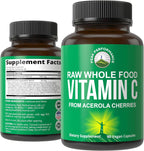 Peak Performance Raw Whole Food Vitamin C Capsules from Acerola Cherry