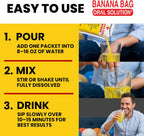 Banana Bag Electrolytes Vitamin Powder Drink Mix, Salted Watermelon 5 Pk