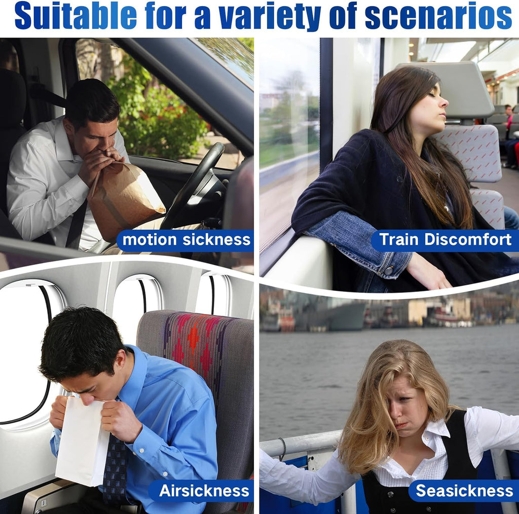 Hionfurt 16ct Motion Sickness Patches – Sea Sickness Patches for Cruise, Car, Airplane, and Other Travel – Non-Drowsy, Effective, Lasts 72 Hours
