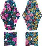 PHOGARY Reusable Menstrual Pads, Washable Night Pads for Abundant Menstrual Flow, Large Pads Set with Wings, Washable, Ideal for Overnight Use