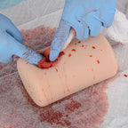 Wound Models for Wound Care, Tourniquet Trainer for Hemorrhage Control, Accurately Simulating Thigh Wound for Educational Classes.