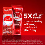 Colgate Optic White Pro Series High Impact White, 3 Pack, Teeth Whitening Toothpaste with 5% Hydrogen Peroxide and ActivShine, Brilliant Mint Flavor, 3.0 OZ