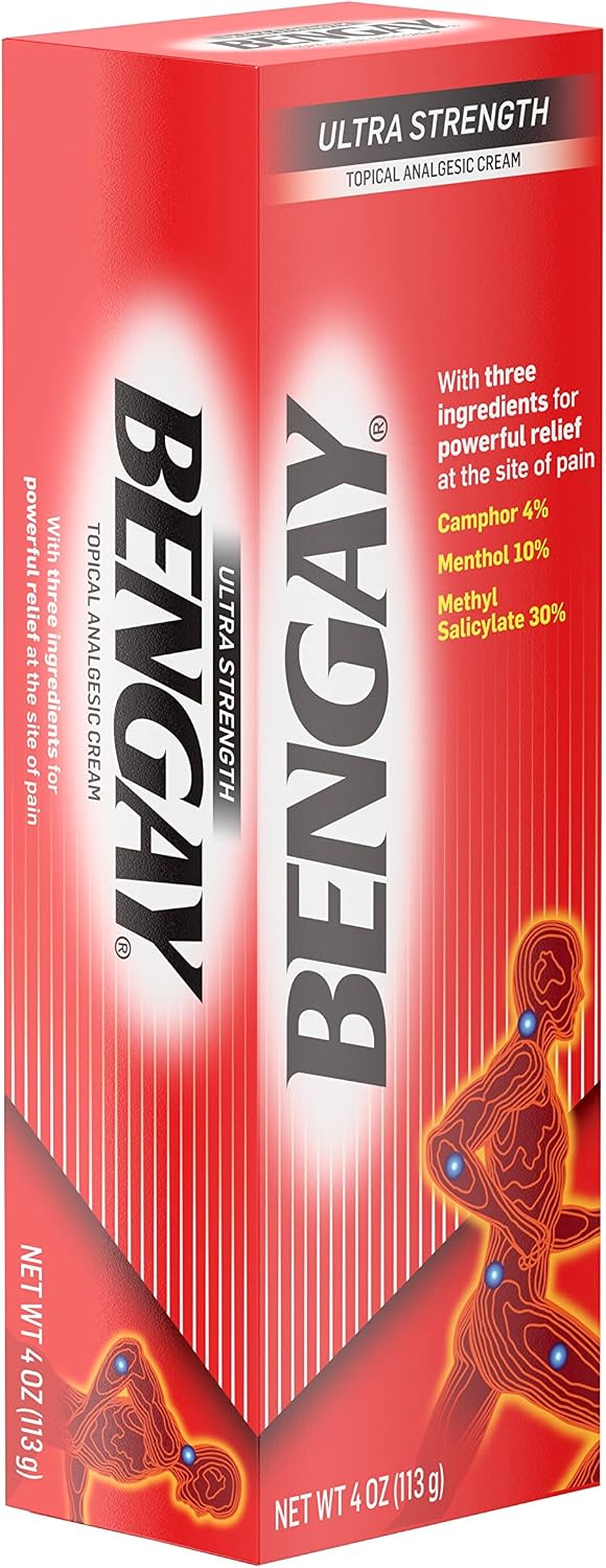 Bengay Ultra Strength Cream, Camphor Menthol & Methyl Salicylate, 4 oz