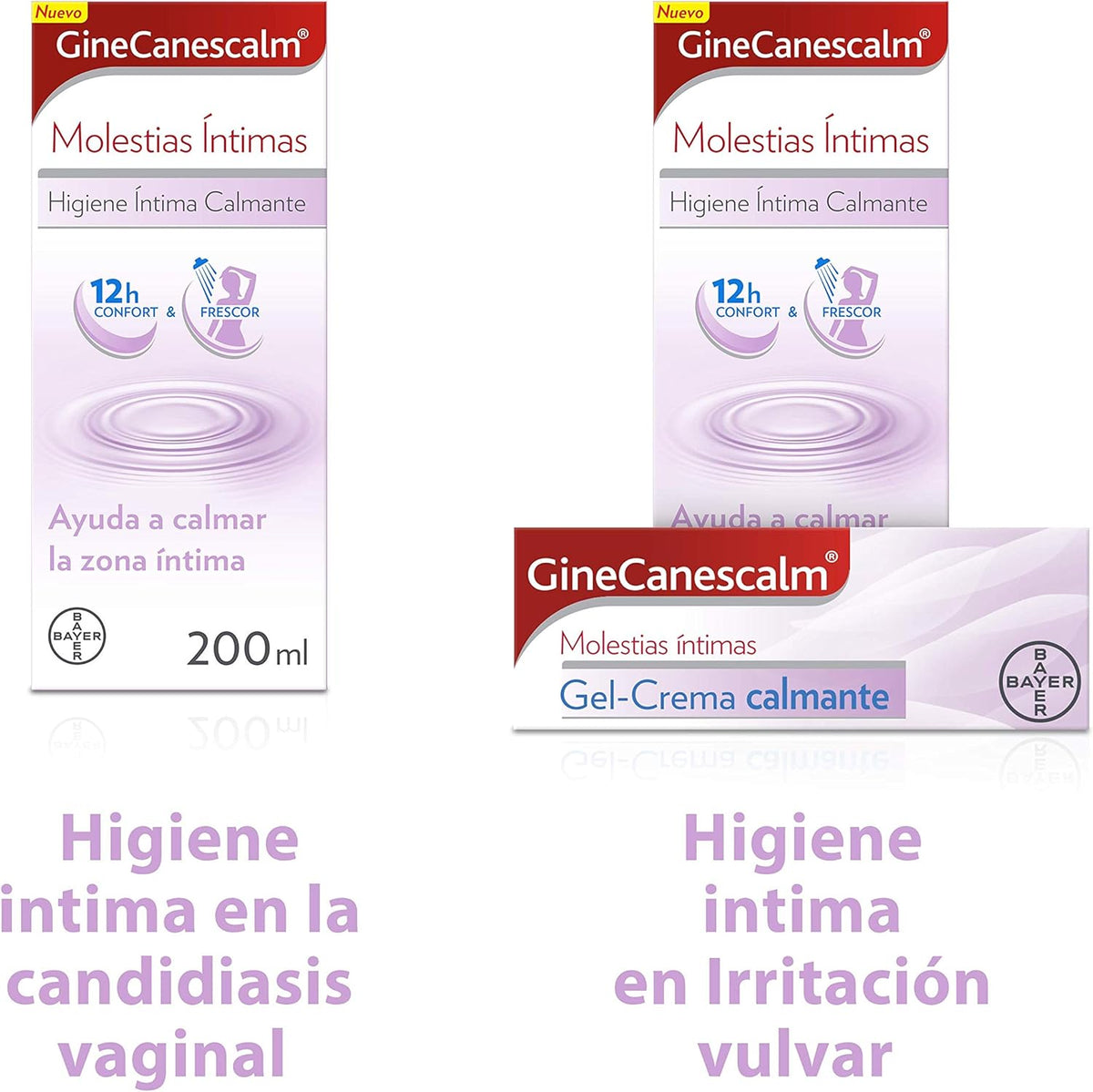 Canesten - GineCanescalm Intimate Discomfort Gel Intimate Hygiene Soothing in Vaginal Candidiasis and Vulvar Irritation, Helps Soothe Intimate Area, 200 ml