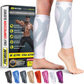BLITZU Calf Compression Sleeves, Footless Compression Socks for Men & Women | Leg Support Brace, Shin Splint Pain Relief, Reduce Varicose Vein Swelling, Muscle Recovery, Running, Nursing, Fitness, Travel
