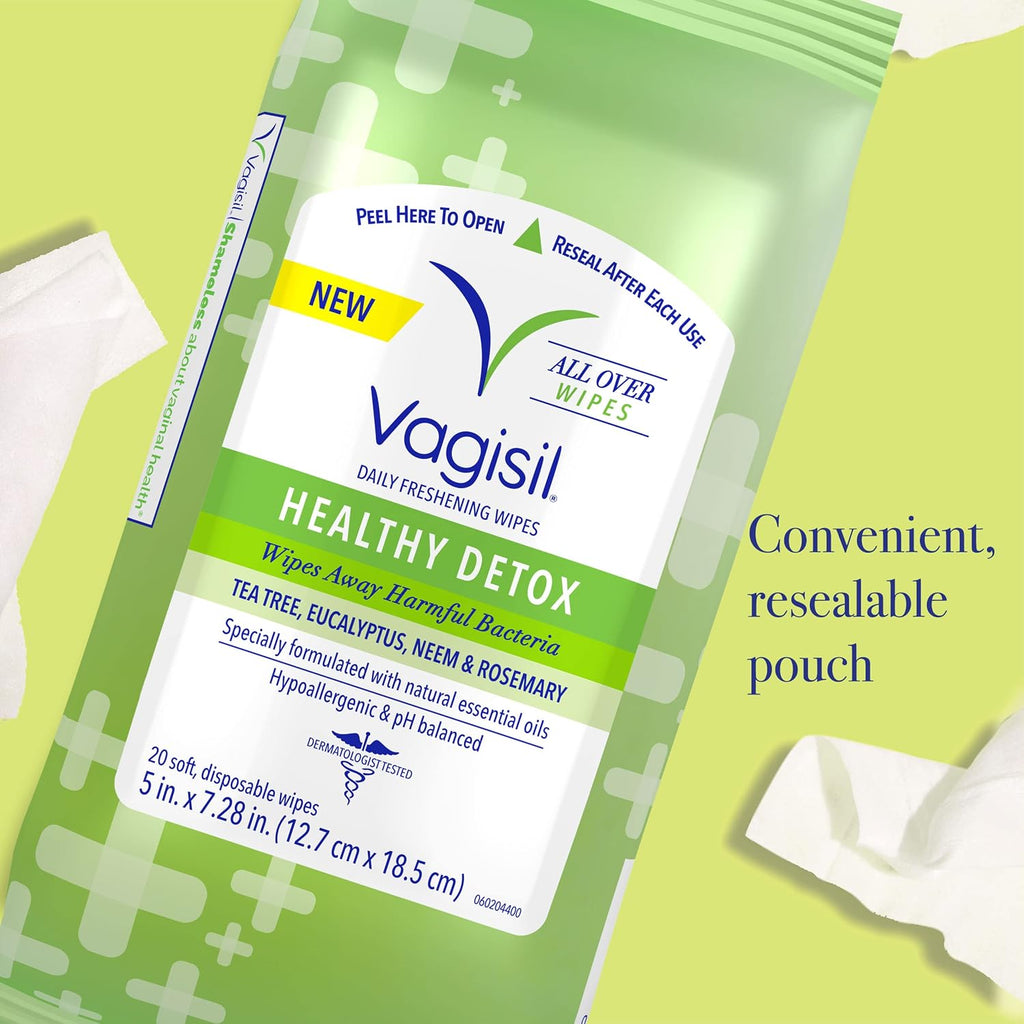 VAGISIL Scentsitive Scents Feminine Wipes, White Jasmine, 30 Wipes (3 Pack) | White Jasmine feminine wipes for daily freshness. With vitamin E. pH balanced, hypoallergenic, on-the-go freshness.