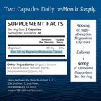 Magnesium Glycinate 500mg, High Absorption, Sleep & Relaxation Support | Bone Heart Health & Muscle Support for Women and Men, Chelated Mag Glycinate, Magnesium Supplement, Non-GMO, 120 Capsules