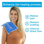 Roscoe Medical Gel Soft Flexible Ice Packs for Injuries, Reusable Freezer Hot and Cold Pack, Cold Compress & Cooling Gel Pad for Shoulder, Hip, Leg, Arm, Ankle & Foot Injury, 7.5 x 11 Inches, Medium
