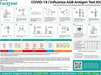 Fanttest 3-in-1 Combo Test 5 PACK, Influenza Flu A/B and COVID-19 Rapid Antigen Test Kit - Nasal Swab