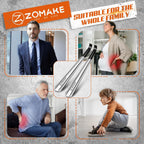 ZOMAKE Shoe Horn Long Handle for Seniors Men Women, Metal Shoehorn 16.5" | Stainless Steel Boot Horn Shoe Spoon Helper, Comfort Grip Handle, Smooth Edges, No Bending Required, Shoe Care for Daily Use